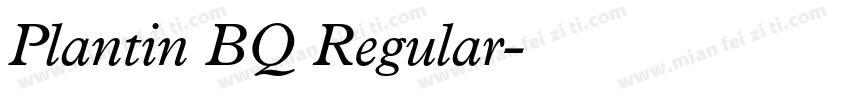 Plantin BQ Regular字体转换